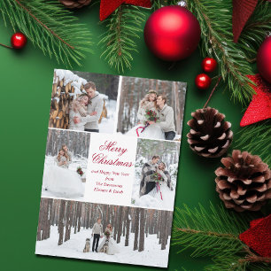 Elegante Collage de Fotos de Navidad de Pareja Rec