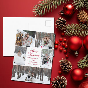 Elegante Collage de Fotos de Navidad de Recién Cas
