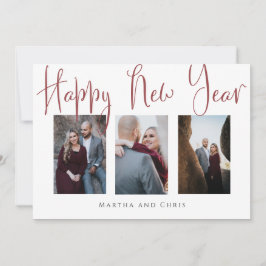 Elegante Collage de fotos Rosa de Oro Feliz Año Nu