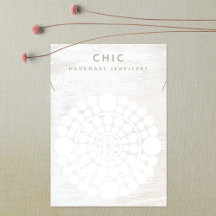 Elegante collar Círculo de Madera Blanca Motif