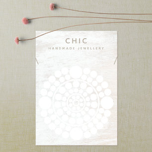 Elegante collar Círculo de Madera Blanca Motif