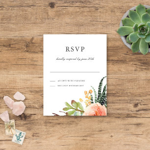 Elegante color de agua exitosa RSVP Respuesta de