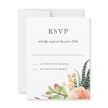 Elegante color de agua exitosa RSVP | Respuesta de