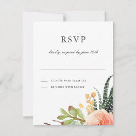 Elegante color de agua exitosa RSVP | Respuesta de