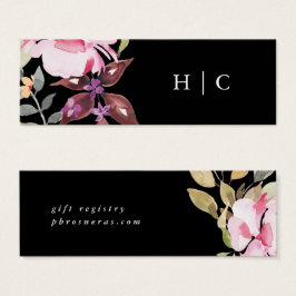 Elegante color de agua negro hermosa tarjeta de re