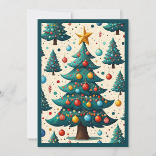 Elegante color de agua rústico Árbol de Navidad
