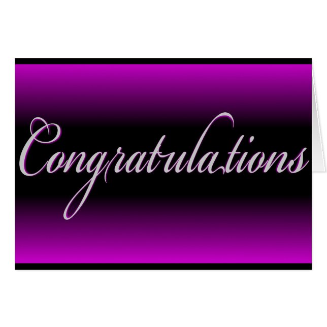 Elegante color púrpura negro Desvanecimiento de fe (Anverso (Horizontal))