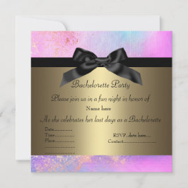 ELEGANTE COLOR ROSA BACHELORETTE INVITACIÓN detall