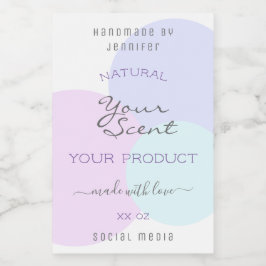 Elegante Colores Pastel Etiquetas de embalaje de p