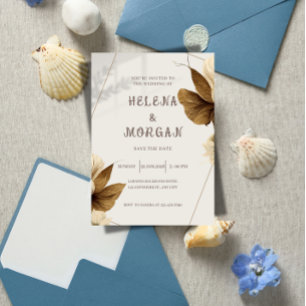 Elegante combinación de Save the Date y Invitación