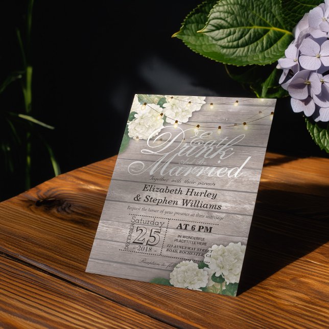Elegante Comer Bebida y Casarse Invitaciones a la  (Subido por el creador)