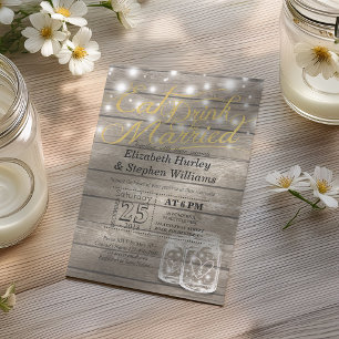 Elegante Comer Bebida y Casarse Invitaciones a la 