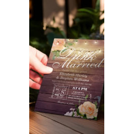 Elegante Comer Bebida y Casarse Invitaciones a la 