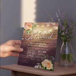 Elegante Comer Bebida y Casarse Invitaciones a la 