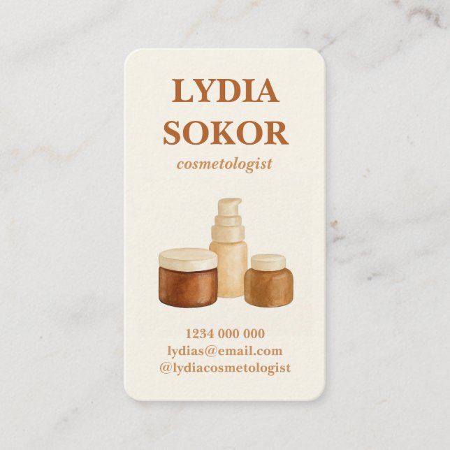 Elegante cometólogo Minimalista tarjeta de visita (Anverso)