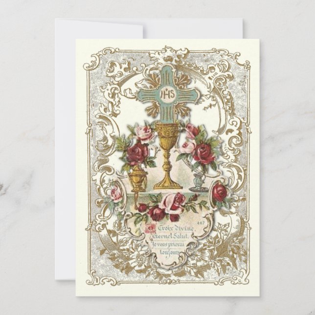 Elegante Comunidad Católica Santa Invitación Jesús (Anverso)