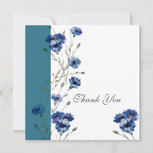 Elegante con flores azules (Anverso)