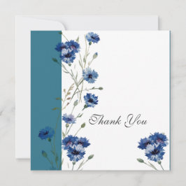 Elegante con flores azules