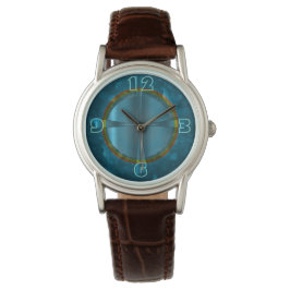 Elegante con Verde azulado reloj de mujeres de col