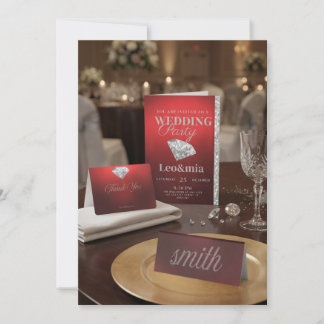 Elegante Conjunto de Invitación de Boda en Exhibic