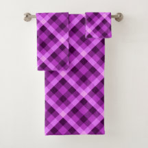 Elegante conjunto de toallas de baño de púrpura de
