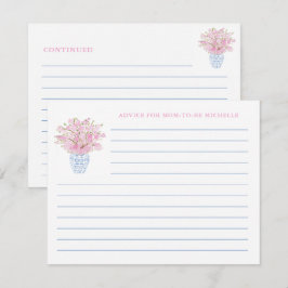 Elegante Consejo Azul Rosa Para La Tarjeta Baby Sh