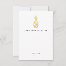 Elegante consejo de piña dorada para la novia