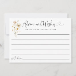 Elegante consejo personalizado y deseos floral de 
