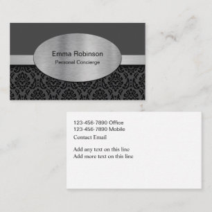 Elegante Conserje Personal Elegante Tarjetas De Ne