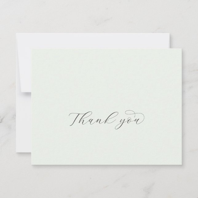 Elegante Coordenadas de Verdor Tarjeta de agradeci (Anverso)