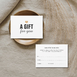 Elegante Corazón de Oro Faux Limpio