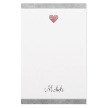 Elegante Corazón de Papel de Estaño Rosa Moderno S