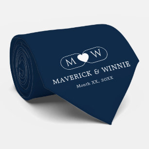 Elegante Corbata Azul Marino para Boda Minimalista