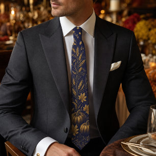 Elegante Corbata de Acción de Gracias Formal Azul 