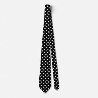 Elegante corbata de cuello con motivos de polka bl