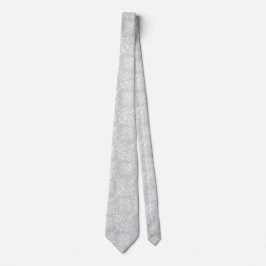 Elegante corbata de hombres de plata gris