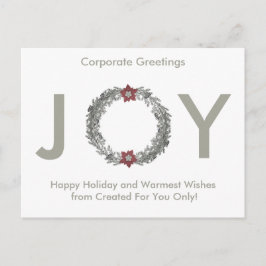 Elegante Corona de Plata Tarjeta Corporativa Feliz