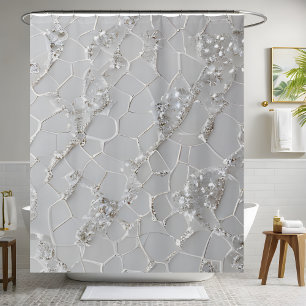 Elegante Cortina de ducha de secuencia blanca espa