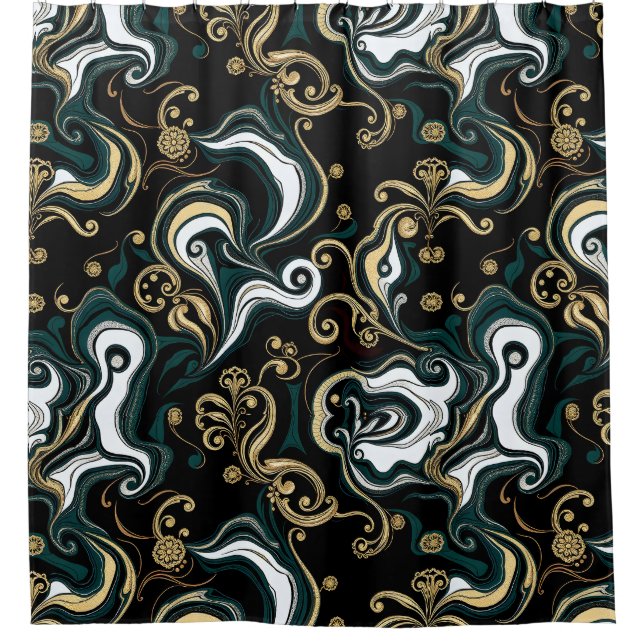 Elegante Cortina de Ducha Glam de Lujo (Anverso)