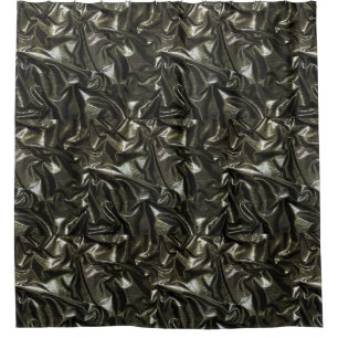 Elegante cortina de ducha satinado negro