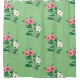 Elegante Cortina Floral de Ducha