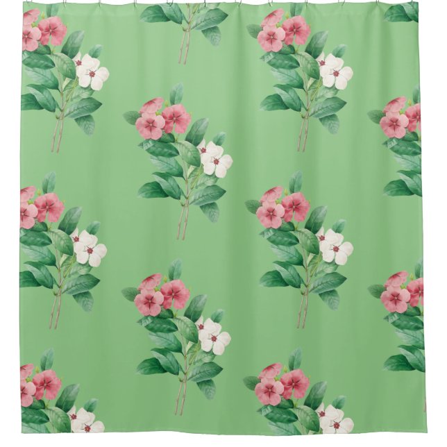 Elegante Cortina Floral de Ducha (Anverso)