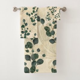Elegante Cream Gold Whimsical Eucalyptus Greenerat