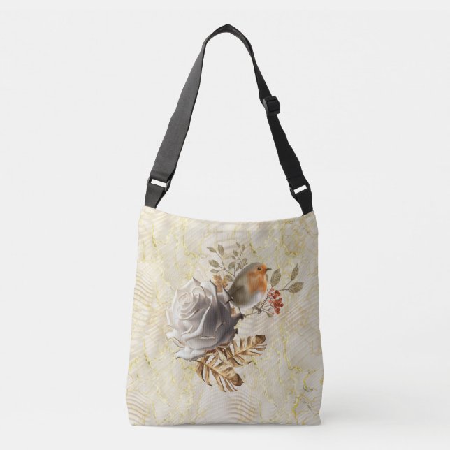 Elegante Crema de rizo y bolsa de crucería de oro (Anverso)