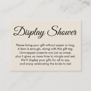 Elegante, Crema sin envolver tarjeta de regalo de 
