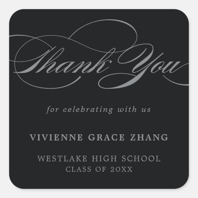 ELEGANTE CRÍTICO DE ESTILO GRACIAS PEGATINA (Anverso)