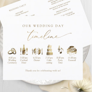 Elegante Cronograma de Programa de Boda Minimalist