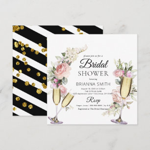 Elegante Crown Bouquet Bridal Ducha Invitación