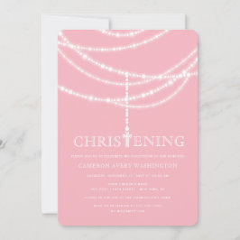 Elegante cruz Rosaria Invitación a la Navidad
