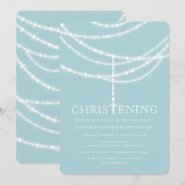 Elegante cruz Rosaria Invitación a la Navidad